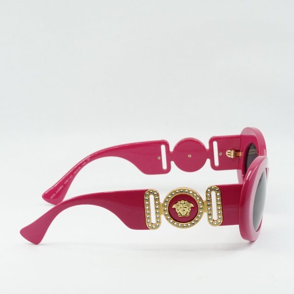 Versace VE4426BU 536787 Sunglasses Fuchsia Oval Frame, Dark Grey Lenses main image 5